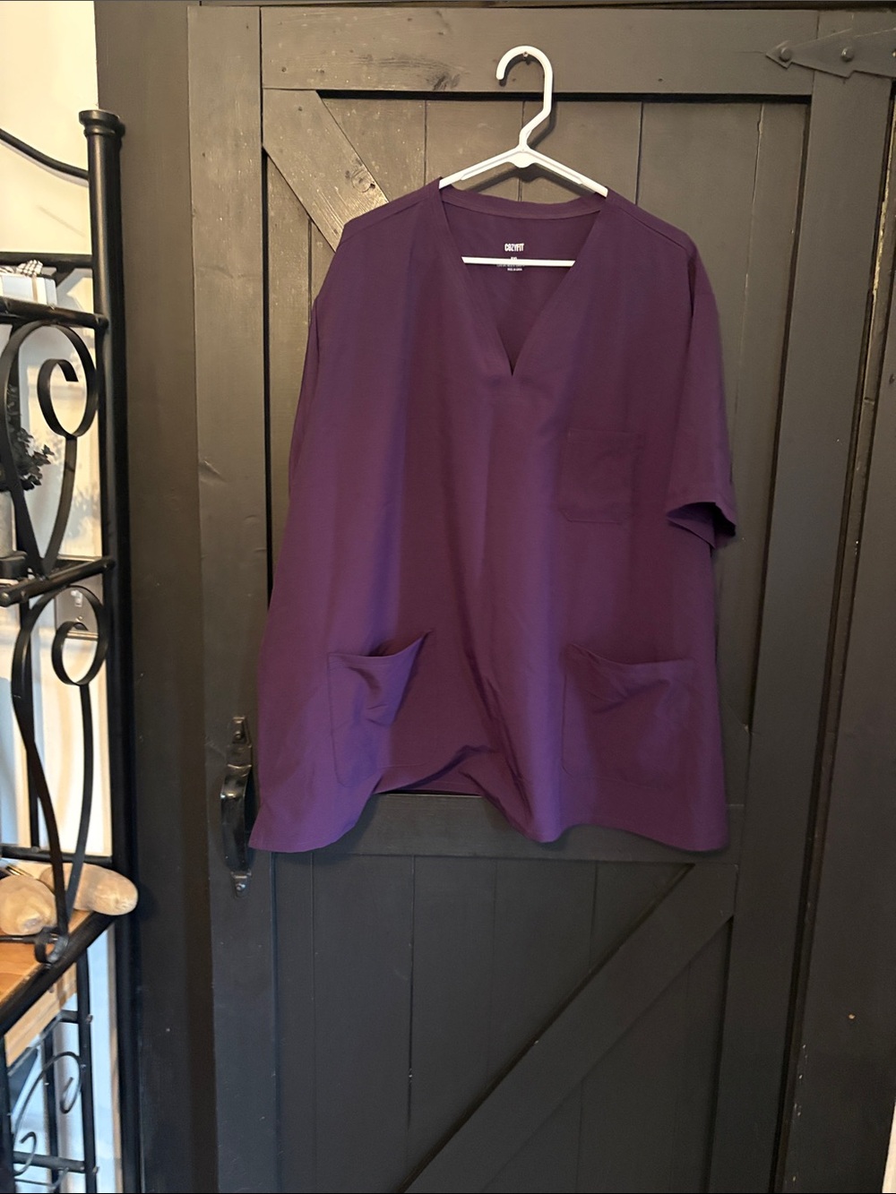 Women's V-Neck Tunic Top in Deep Purple